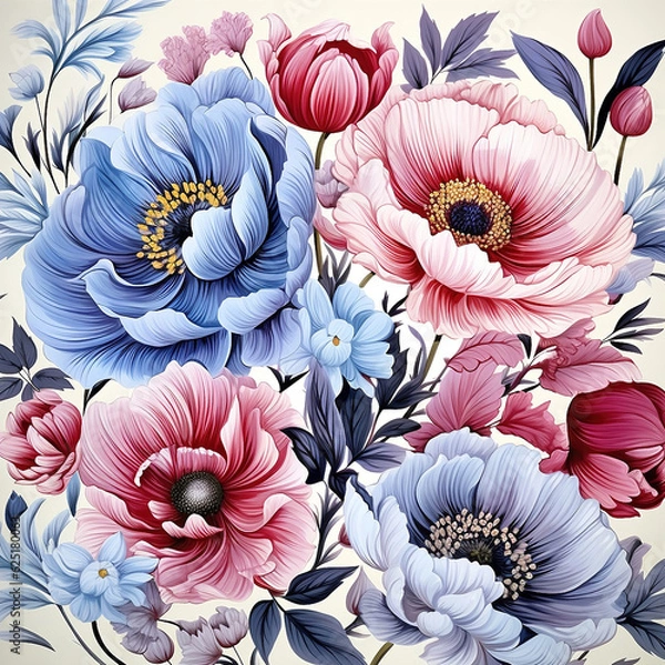 Fototapeta The pattern of the flower can be applied to the pattern of the fabric or clothing.