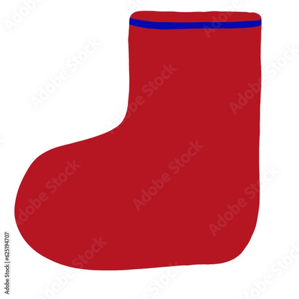 Obraz red christmas sock