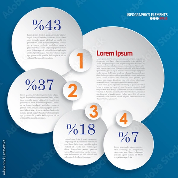 Obraz Modern info graphics circle style template.