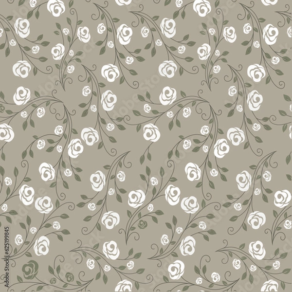 Obraz seamless vector  flower design  pattern on  background