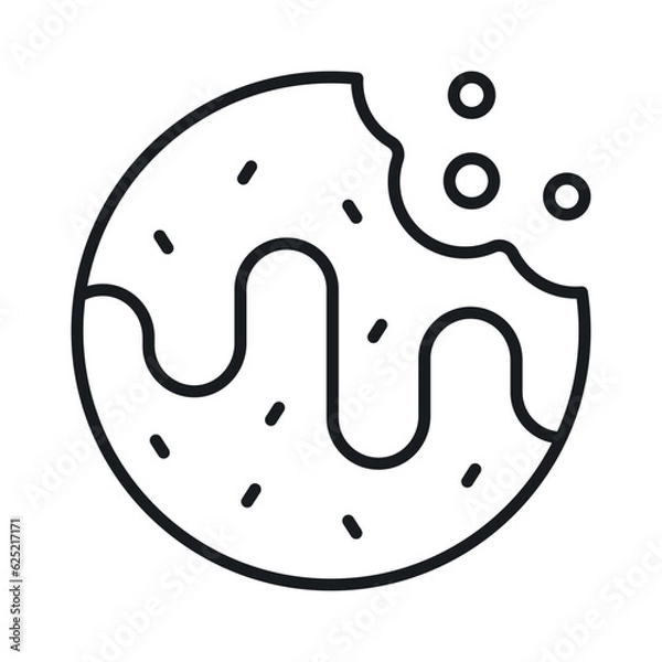 Fototapeta Delicious chocolate biscuit in modern design style, easy to use and download
