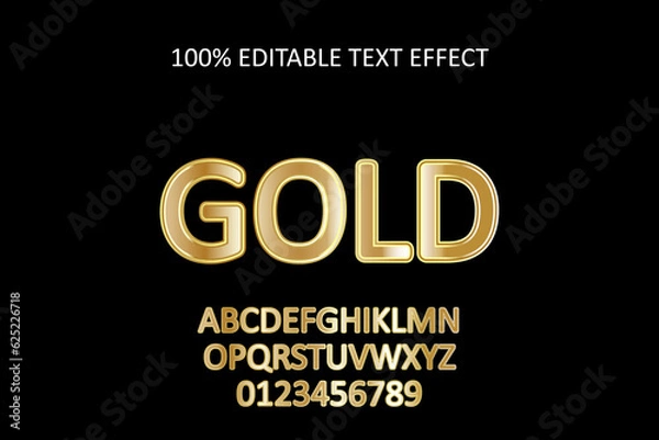 Obraz Gold text effect