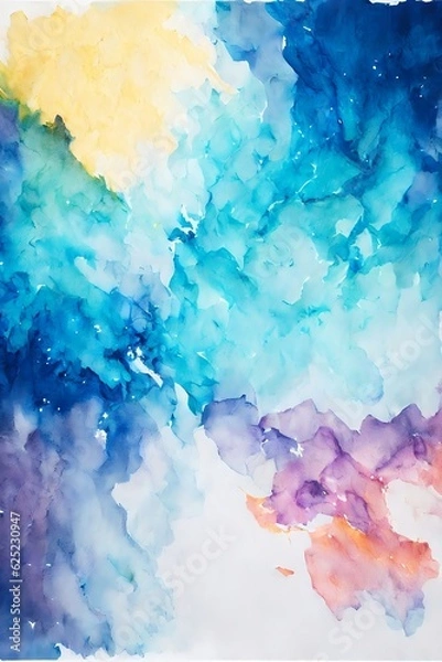Fototapeta abstract watercolor AI painted background