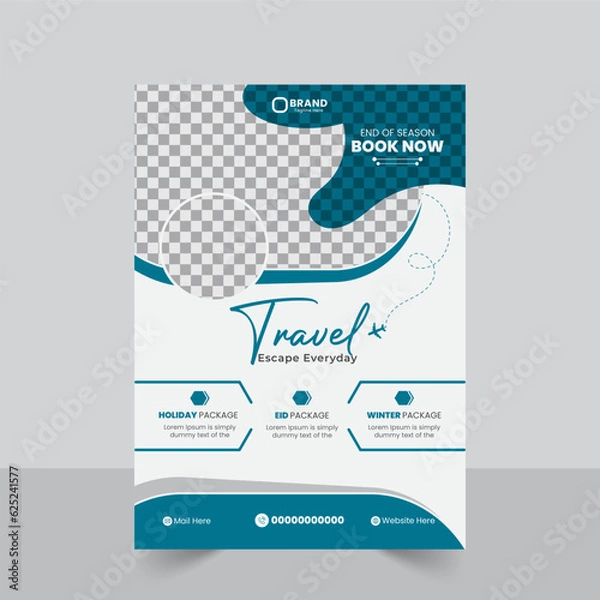 Obraz Travel Flyer Design Template