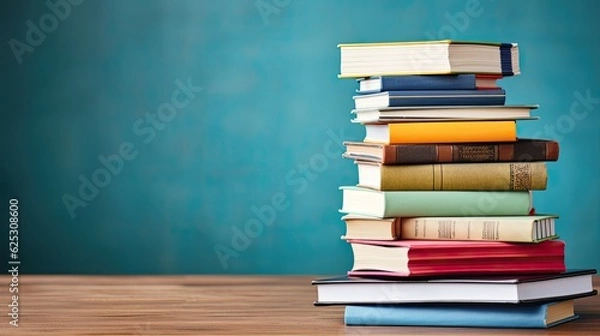 Fototapeta a stack of books