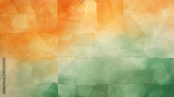 Fototapeta an abstract geometric minimalist line color block art painting created by generative AI