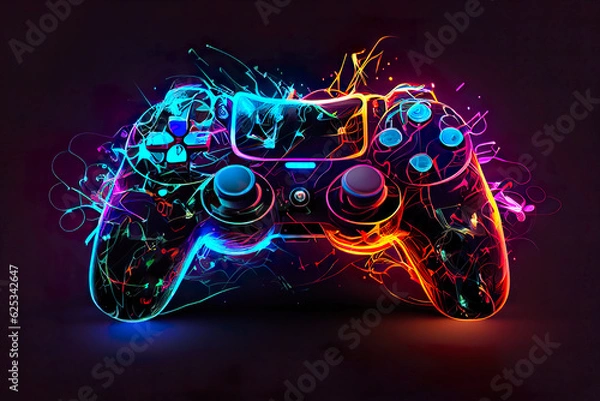 Obraz abstract video game controller artwork