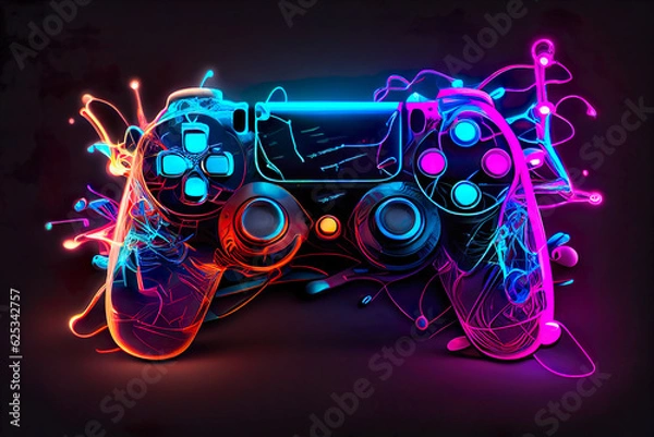 Obraz abstract video game controller artwork