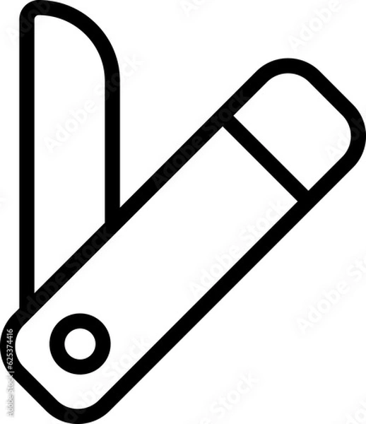 Obraz Pocket knife outline icon