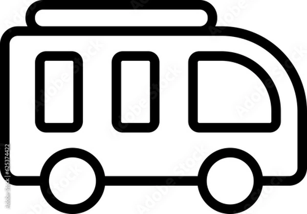 Obraz Campervan outline icon