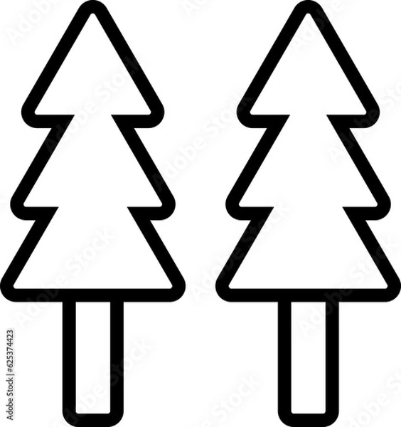 Obraz Forest outline icon