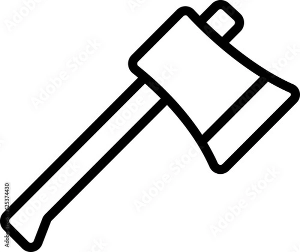 Obraz Camp ax outline icon