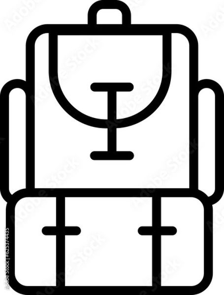 Obraz Backpack outline icon