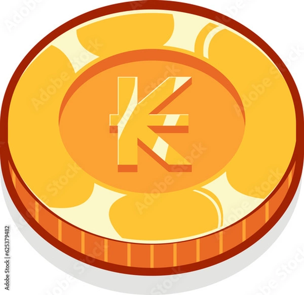 Obraz Laos lao kip gold currency coin