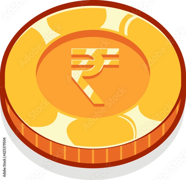 Obraz Rupee gold currency coin