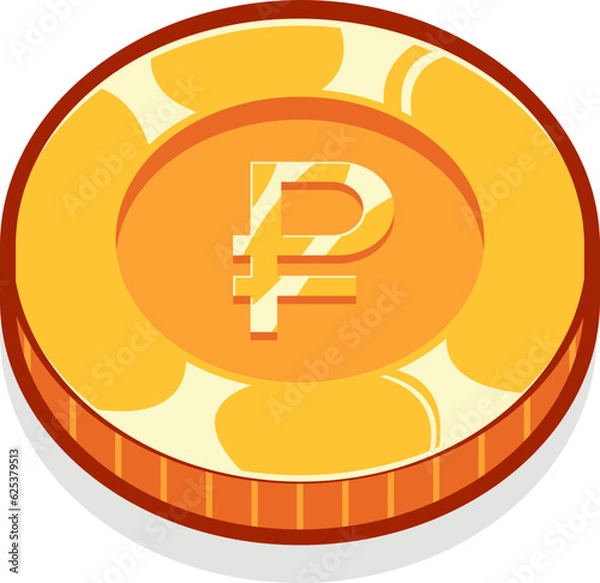 Obraz Ruble gold currency coin