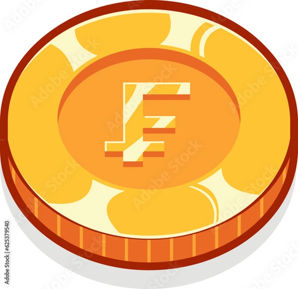 Obraz Franc gold currency coin