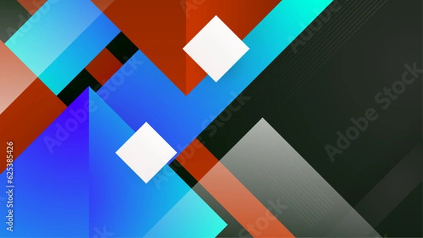 Fototapeta Vector abstract graphic design banner pattern presentation background web template. Modern colorful geometric shapes 3d abstract technology background.
