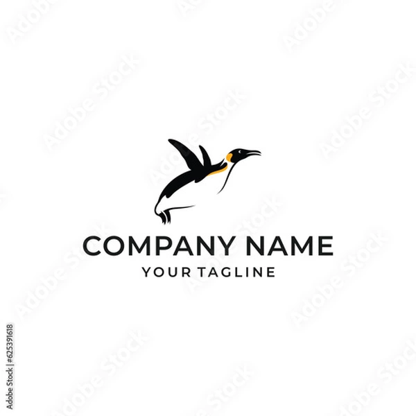Fototapeta Modern Penguin Cartoon Logo Design 2