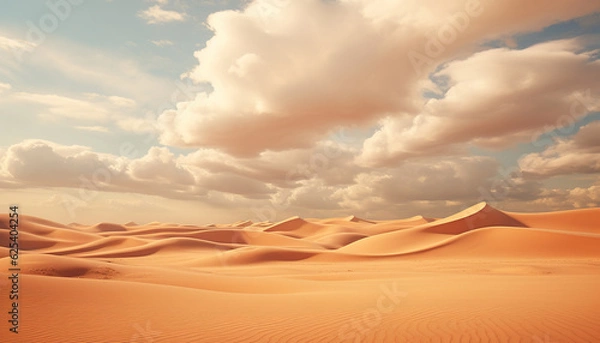 Fototapeta 3d realistic background of sand dunes. desert landscape.