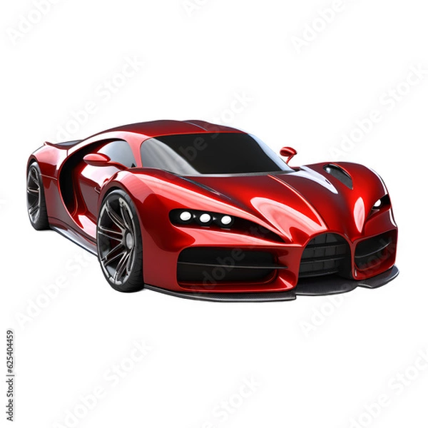 Obraz Red sports car without background 