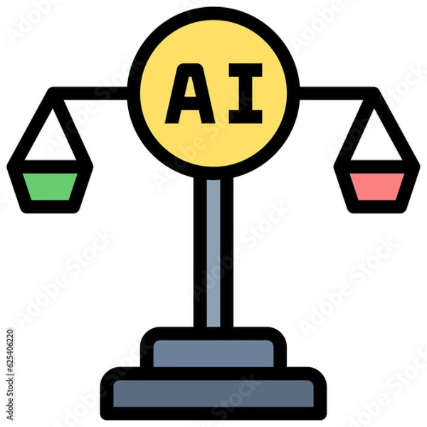 Obraz ethics filled outline style icon