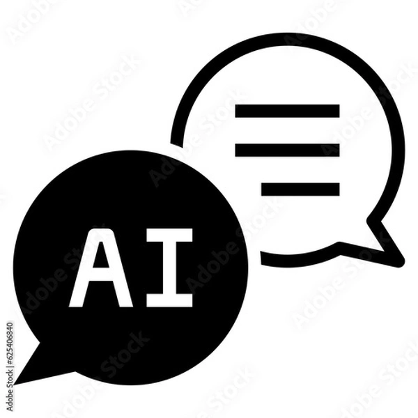 Obraz chatbot glyph style icon