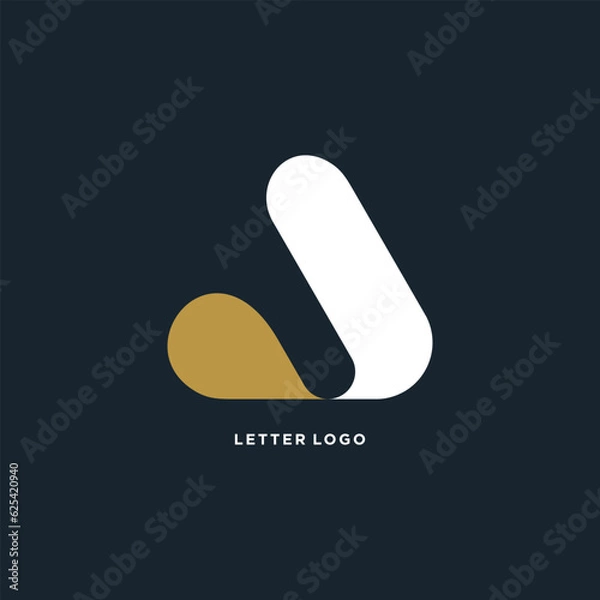 Fototapeta Letter A logo design vector with creative unique concept