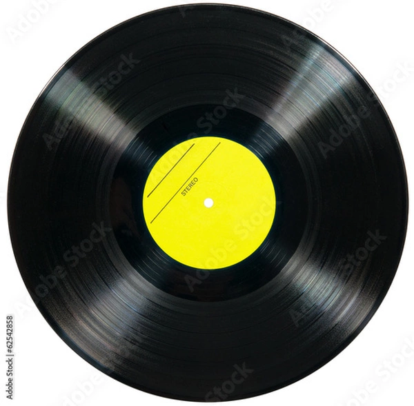 Obraz Vinyl disc isolated on white background