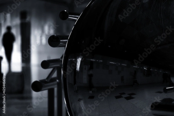 Obraz 北海道　札幌の地下街にある近未来的なオブジェ