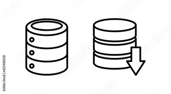Obraz Database icon vector. server icon. storage