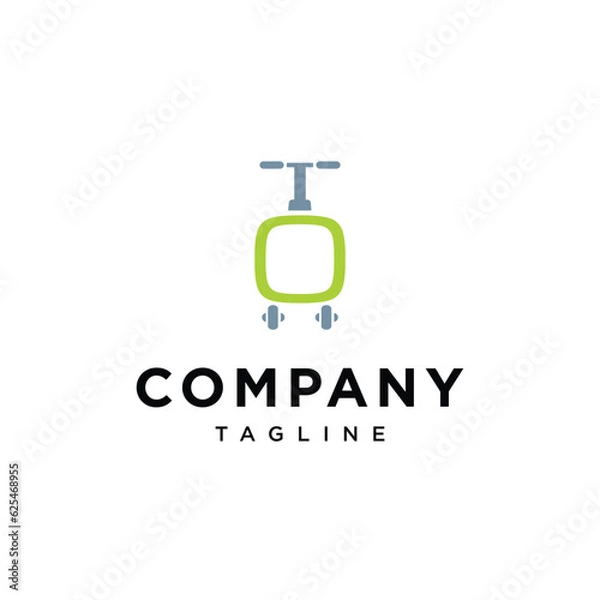 Fototapeta 
Suitcase scooter logo icon vector template.eps