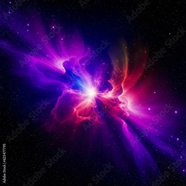 Fototapeta radiant nebula, star clusters and gas clouds shining brightly, celestial, otherwordly, abstract, space art