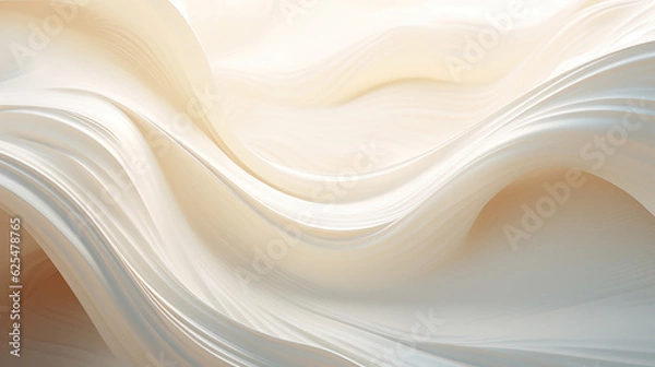 Fototapeta Abstract White Waves Creating Whirling Patterns
