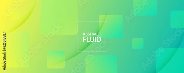 Fototapeta Landing Page Design. Abstract Flow Shapes. Wave Dynamic Wallpaper. Creative