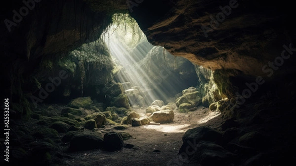 Obraz Sunlight in cave