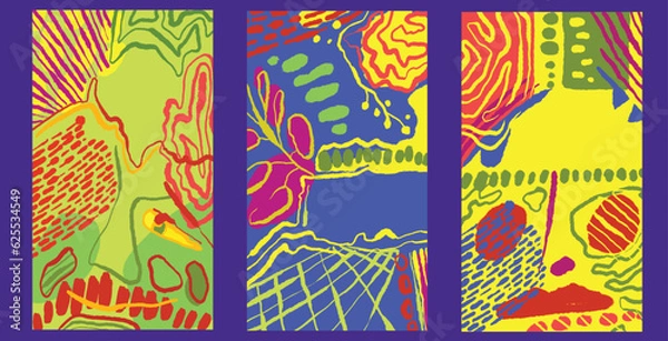 Obraz Abstract art background design with colorful elements. Vector EPS10