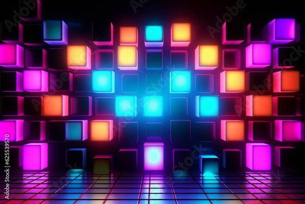 Fototapeta abstract background with squares