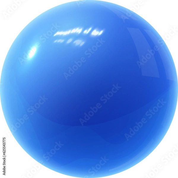 Obraz blue glossy ball