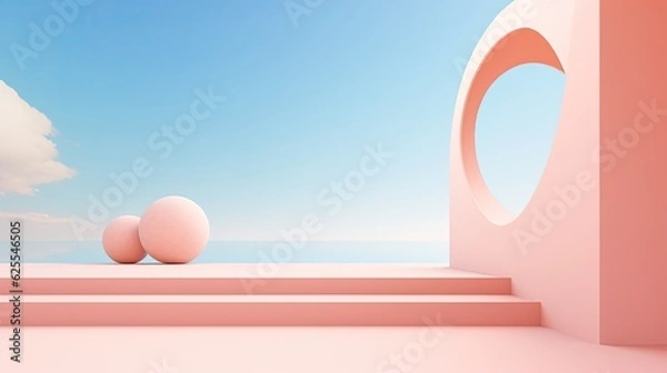 Fototapeta Clean presentation style background AI
