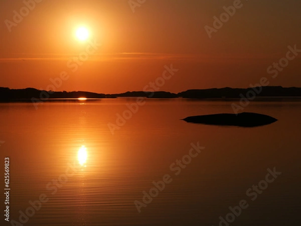 Obraz sunset over the river