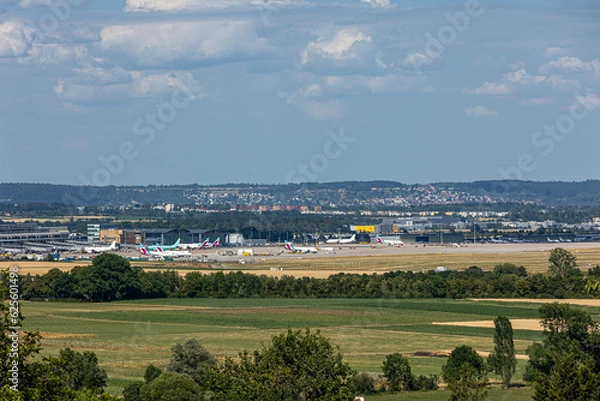 Obraz Blick auf Flughafen Stuttgart