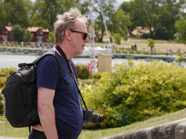 Obraz man with backpack