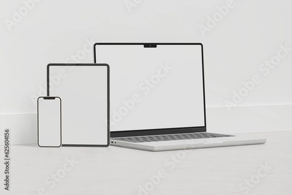 Fototapeta Blank Multi Devices Mockup