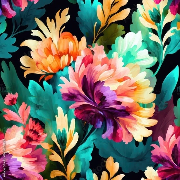 Fototapeta artistic watercolor texture floral background for bouquet decor generative ai