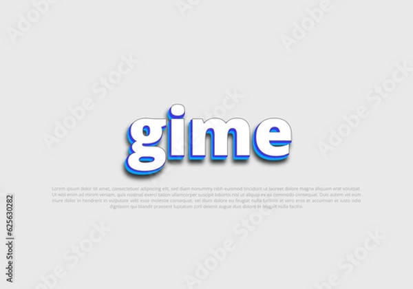 Fototapeta Text style effect with text style graphic element.