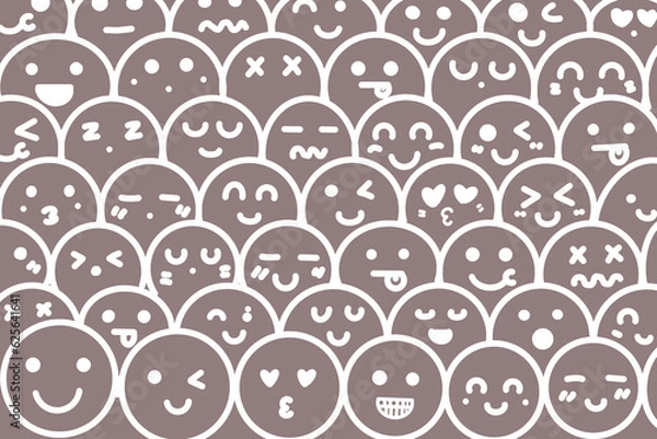 Fototapeta seamless pattern with faces