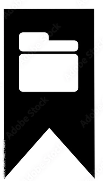 Obraz Bookmarked file icon
