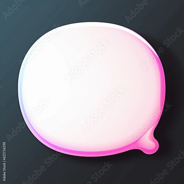 Fototapeta an illustration of blank text bubble for graphic design created by generative AI
