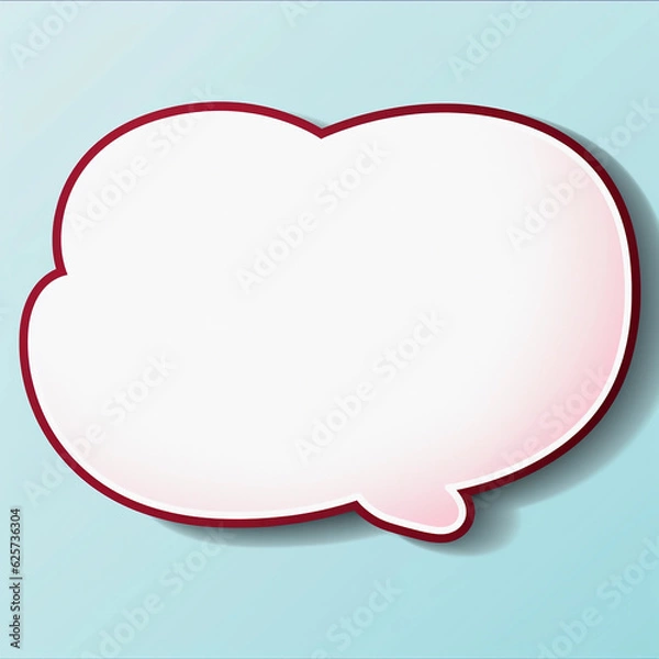 Fototapeta an illustration of blank text bubble for graphic design created by generative AI